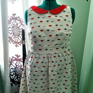 Ixia Rockabilly Retro pinup dress. Sz 2X